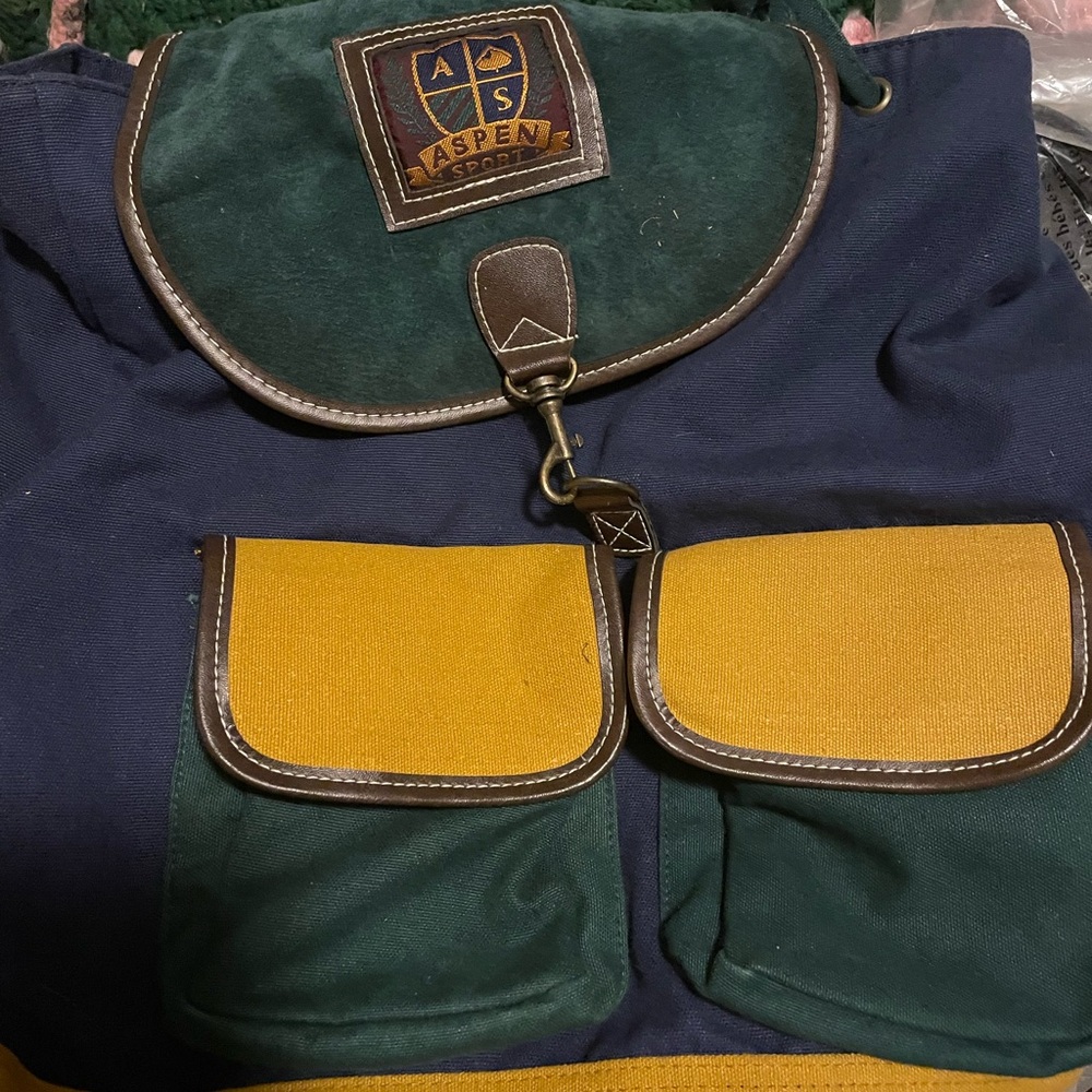 Vintage aspen sports cloth backpack